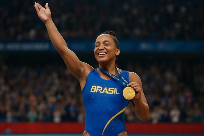 Rebeca Andrade é tricampeã mundial no salto e chega a 10 medalhas em Mundiais - Folha de S.Paulo