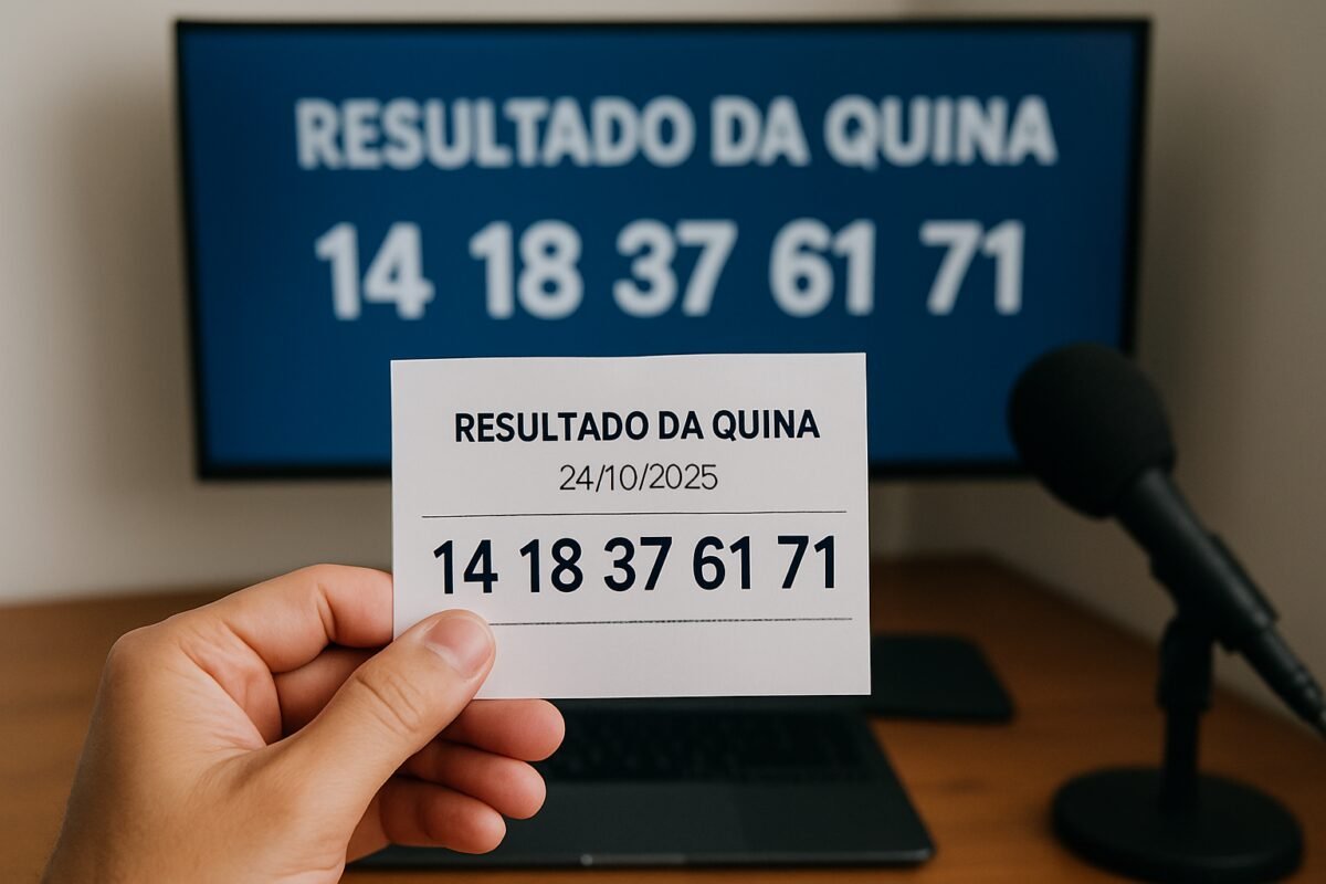 Resultado da Quina 7151 de hoje: confira os números de sábado (24/10/26) - Mais Minas